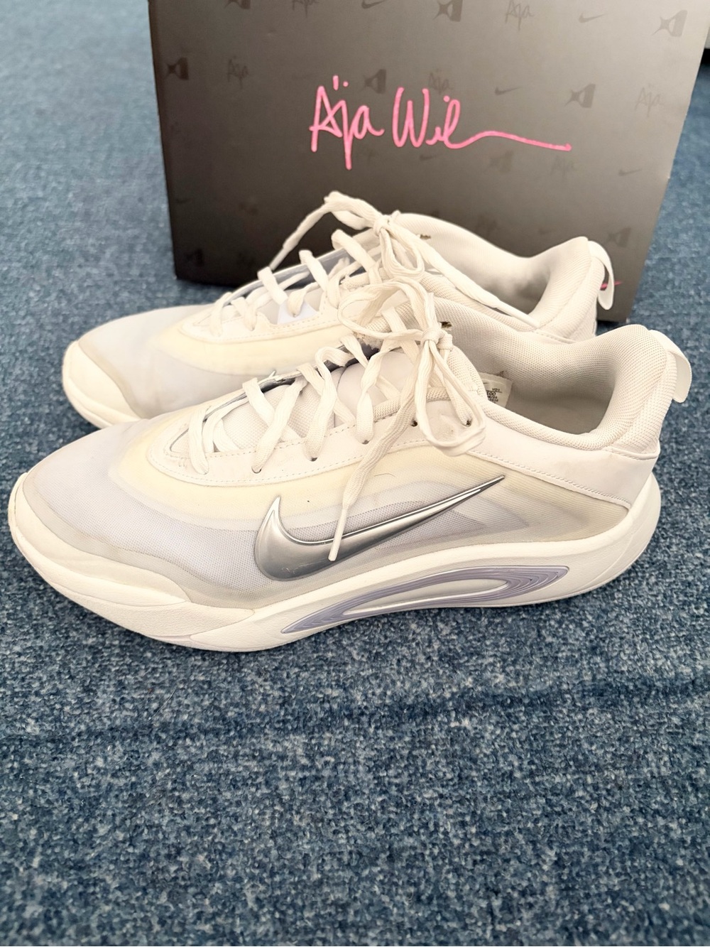 Nike A’one A’ja Wilson Youth Basketball Shoes White/Summit White-Off White